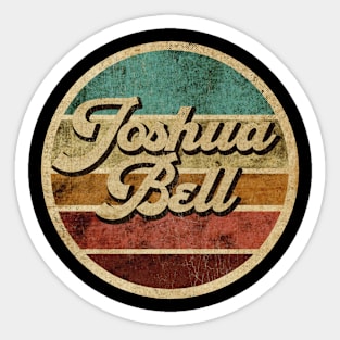 Tanatoraja, circle retro faded Joshua Bell Sticker